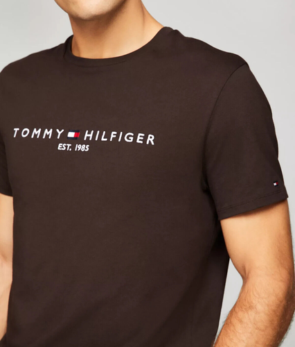 Tommy Hilfiger Mens Regular Fit Embroidered Logo All Cotton Short Sleeve T-Shirt - Picture 12 of 32