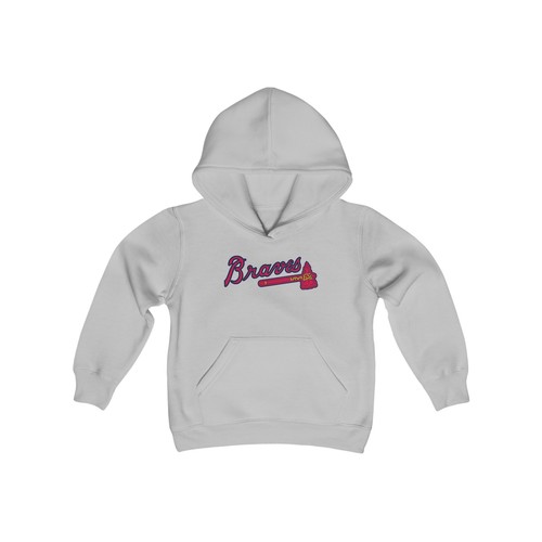 Atlanta Braves Youth Heavy Blend Hooded Sweatshirt - Picture 8 of 31