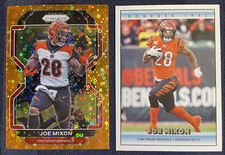 Joe Mixon Orange Disco 2021 Prizm #274 & 2022 Donruss Retro #16 Texans Playoffs
