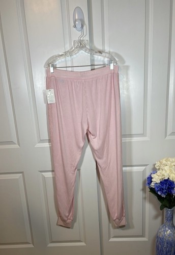 New PJ Salvage Pink Quartz Banded Pajama / Lounge / Joggers Pants XL NWT -B7 - Picture 3 of 9