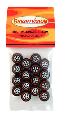 16 Brightvision Redline Wheels   16 Large US Dull Chrome Bearing Style Wheels