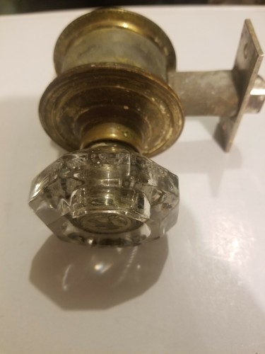 Schlage Vintage 1930's Glass Closet Door Handle Set  - Picture 1 of 5