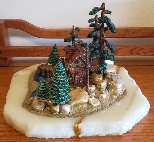 Ron Lee Boulder Bay #L124 Vintage Rare Amazing Fishing Cabin Lake low LE #22 - Picture 3 of 5