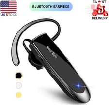 NEW BEE Bluetooth5.0 Headset Hands-Free Trucker Earpiece Noise-Cancell Headphone