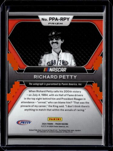 2024 Prizm Racing Patented Penmanship Green Auto Richard Petty 09/25 SSP PPA-RPY - Picture 2 of 2