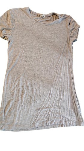 ZENANA Outfitters GREY Short Sleeve Round Neck Tee  T-Shirt Top SIZE LARGE - Picture 1 of 6