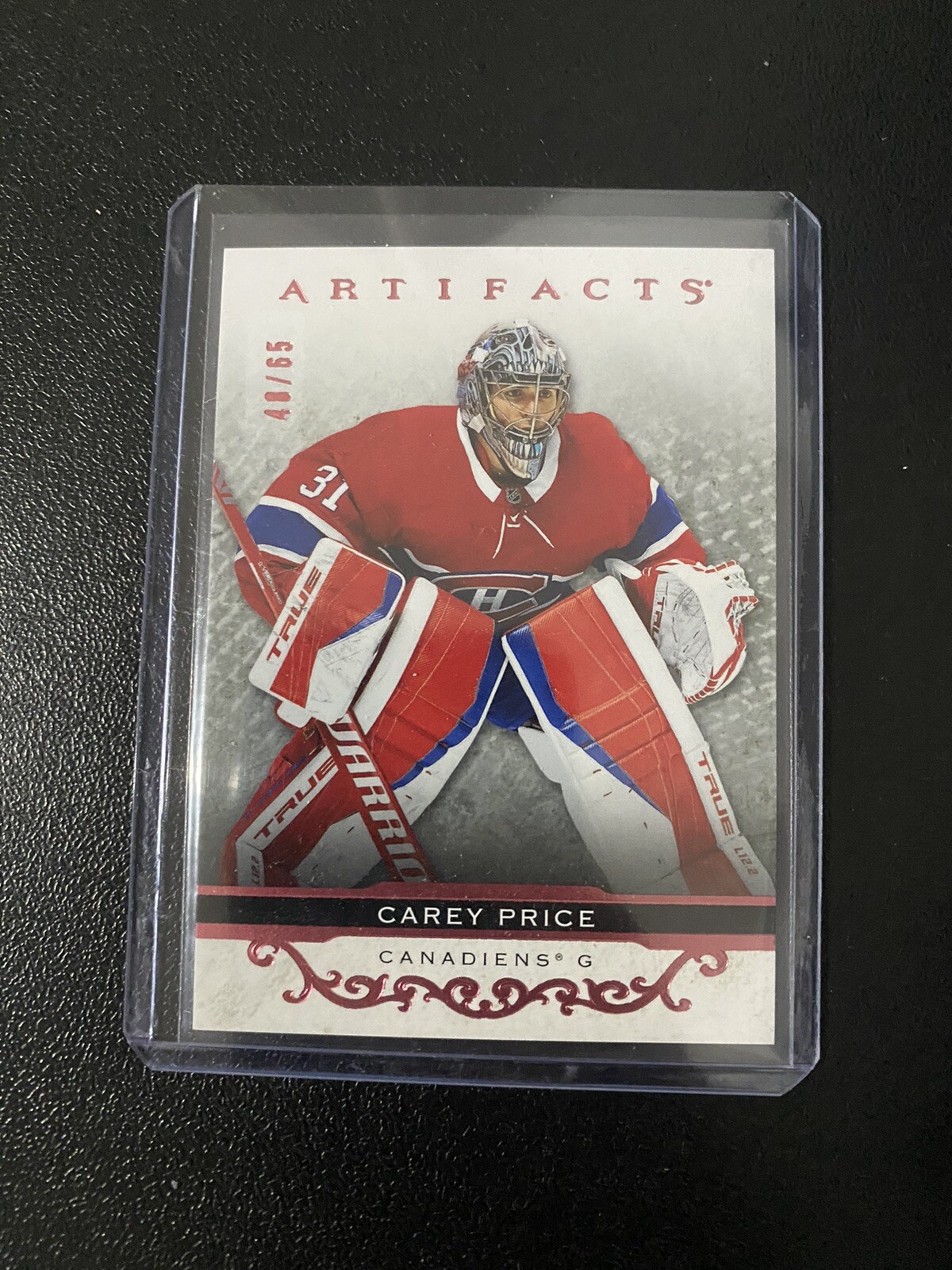 2021-22 UPPER DECK ARTIFACTS ROSE PARALLEL #130 CAREY PRICE 53/65