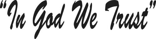 10x2.5 Black Cursive In God We Trust Sticker Vinyl Car Window Truck Bumper Decal