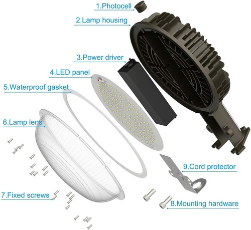 Waterproof 80W LED Barn Light Outdoor Garage Security Flood Light Dusk to Dawn - Picture 5 of 9