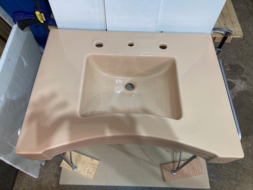 large deco vintage sink 1959/60, pink - Picture 10 of 12