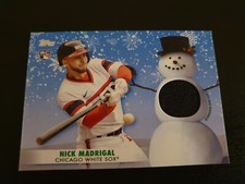 Nick Madrigal 2021 Topps Holiday Baseball Rookie Patch Card WalMart Mega Box MLB