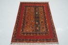 3 x 5 ft Red Turkish Shawl Hand Knotted Wool Tribal Oriental Area Rug