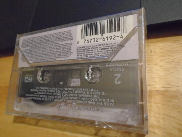 SEALED RARE OOP Miami Vice II CASSETTE TAPE tv Phil Collins DAMNED Roxy Music DD - Image 2 of 2