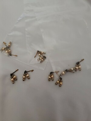 5 pairs Earrings made by premier for Barbie, Madame Alexander,  OLD STORE , 2 st