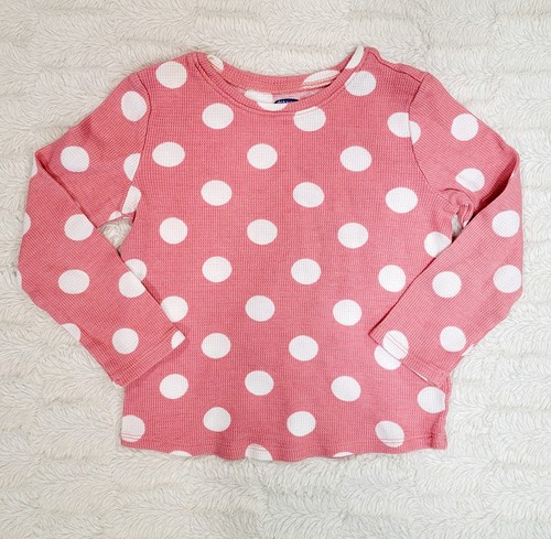 Old Navy Girl's 4T Pink Sherpa Zip Hoodie & Pink Polkadot Longsleeved Thermal - Picture 9 of 14