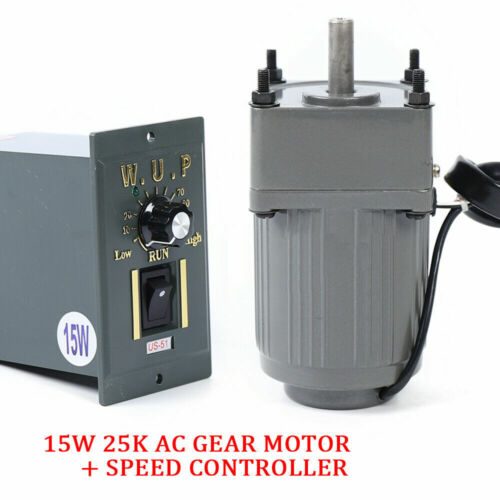 Motor de velocidad ajustable Motor de engranaje de CA reversible 110V 15W 25K + controlador único - Imagen 16 de 16