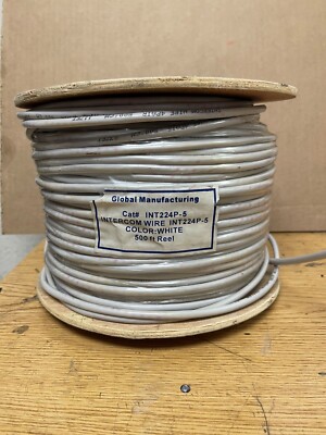 Global Manufacturing  UnShielded 4-Twisted Pair Solid Copper 22 AWG Cable 500 Ft