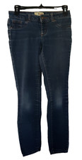 Mudd Denim Jeans Girl's 12 Stretch Dark Wash 26 x 25.5 Distress Tapered Mid Rise
