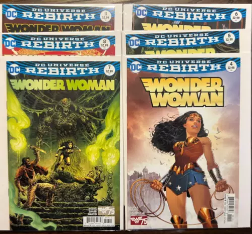 WONDER WOMAN REBIRTH #4-8 & 11 2017 DC UNIVERSE COMICS LOT 6 NM B&B