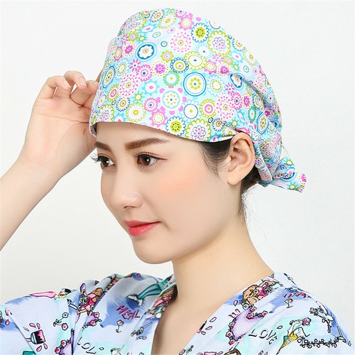 72 Kinds Men Women Printing Scrub Cap Hat Work Accessories Head Wear Adjustable - Picture 160 of 242