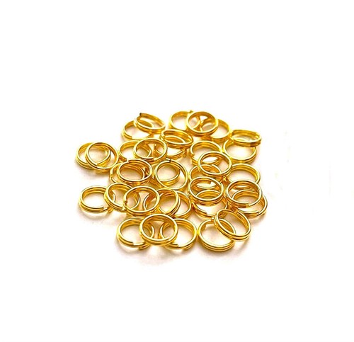 Bulk 500pcs Gold Plated Double Split Jump Rings Findings Connectors 22 gauge 6mm - Picture 2 of 4