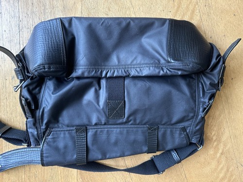 BELSTAFF 554 COLONIALE TELA PELLE MESSENGER Nero Made In ITALY Fuori Produzione - Foto 6 di 12