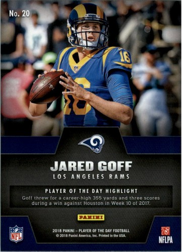 2018 PANINI NFL FOOTBALL PLAYER OF DAY STARS ROOKIE SINGLES - YOU PICK  - Picture 47 of 110