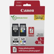 Canon 540/541 & 540XL/541XL Black & Colour Ink Cartridges Choose your ink colour