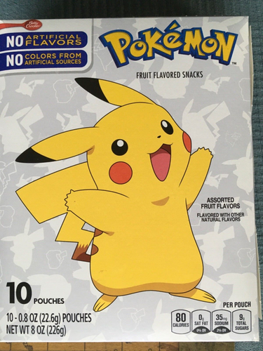 2019 Betty Crocker Food Snacks Pikachu Nintendo POKÉMON Leerkarton Beutel - Bild 2 von 16