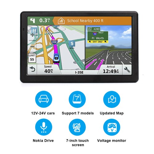 7 Inch Professional Truck Car GPS Navigation Lifetime Free Map Updates 8G + 256M - Picture 4 of 12