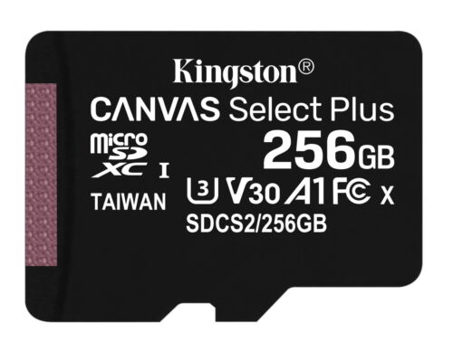 256GB Kingston Canvas Select Plus Micro SDXC UHS-I Class 10 Memory Card - Picture 1 of 5