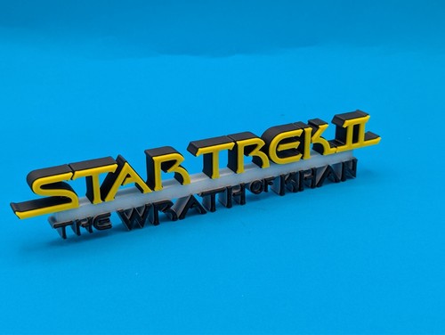 Star Trek II: The Wrath of Khan - 150 mm breit - 3D gedrucktes Logo* - Bild 2 von 4