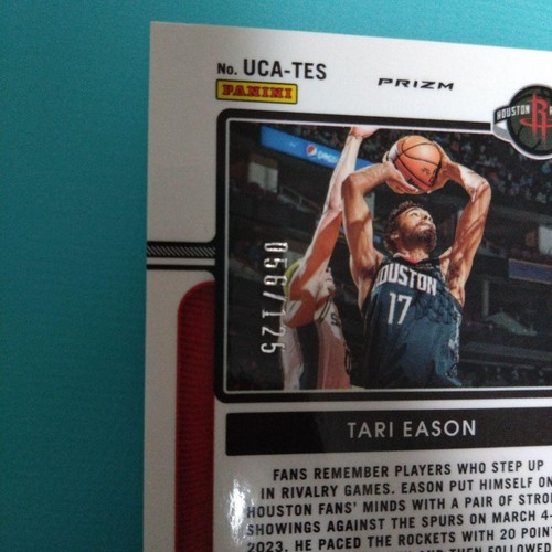 2022-23 Panini UP And Coming Tari Eason Houston Rockets Auto /125 #UCA-TES - Foto 24 di 24