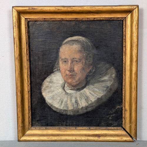 Artista sconosciuto 19. Secolo Dipinto olio antico ritratto di donna ritratto di donna