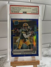 2020 OPTIC JORDAN LOVE BLUE HYPER PSA 10 GEM MINT  RATED ROOKIE RC PRIZM