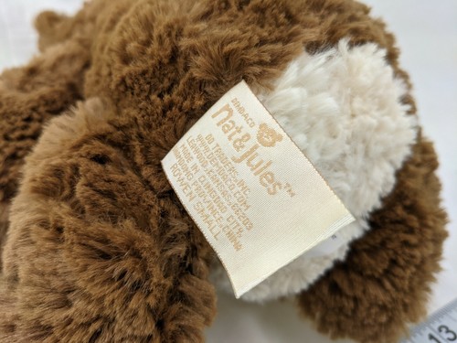 Nat Jules Bear Plush 10 Inch Brown Tan 2012 Stuffed Animal Toy - Picture 6 of 7