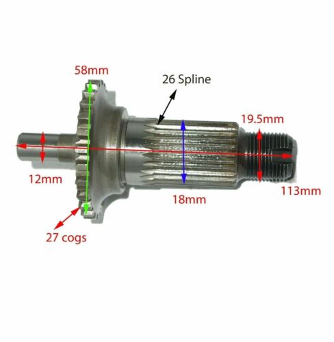 Transfer Case Front Output Shaft Trail Gear Suzuki Samurai SJ410 - Picture 9 of 9