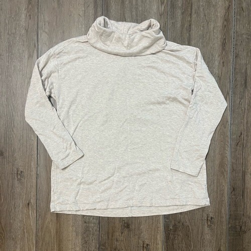 J Jill Pure Jill Turtleneck Tunic Top Womens M Petite Tranquility Pockets Soft - Picture 9 of 9