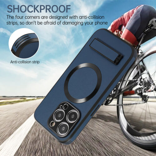 Funda magnética de lujo a prueba de golpes con soporte para iPhone 16 15 14 13 12 11 Pro Max - Imagen 6 de 29