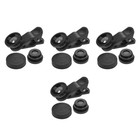  4PCS -Kameraobjektiv, 3 in 1 Objektiv mit Fisheye Objektiv+ Weitwinkelobjektiv+