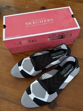 Skechers Cleo-Sherlock Black White Ballet Flats Womens Size 9