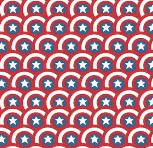 Marvel Captain America Shield Fabric By Camelot Fabric By The Yard - Picture 1 of 2