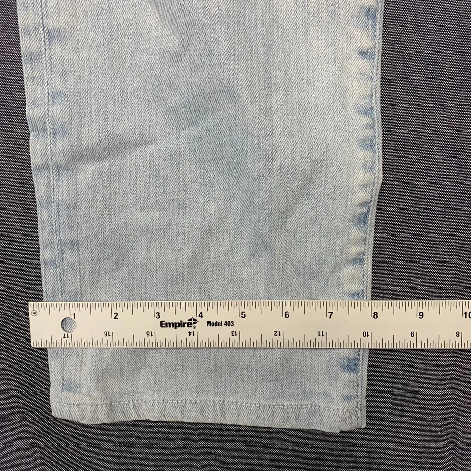 Pantalones de mezclilla para hombre AG talla 34R azul lavado claro pierna recta elástico mezcla de algodón Foto 4 de 4