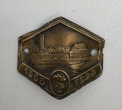 Antique German Walking Stick Badge Medallion Stocknagel 1928 - Picture 1 of 2