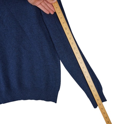 Mantovani Studio 100% Italian Cashmere Crew Neck Pullover Sweater Mens M Blue - Picture 12 of 12