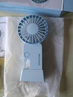 Portable mini Hand Held Fan with clip and stand Blue