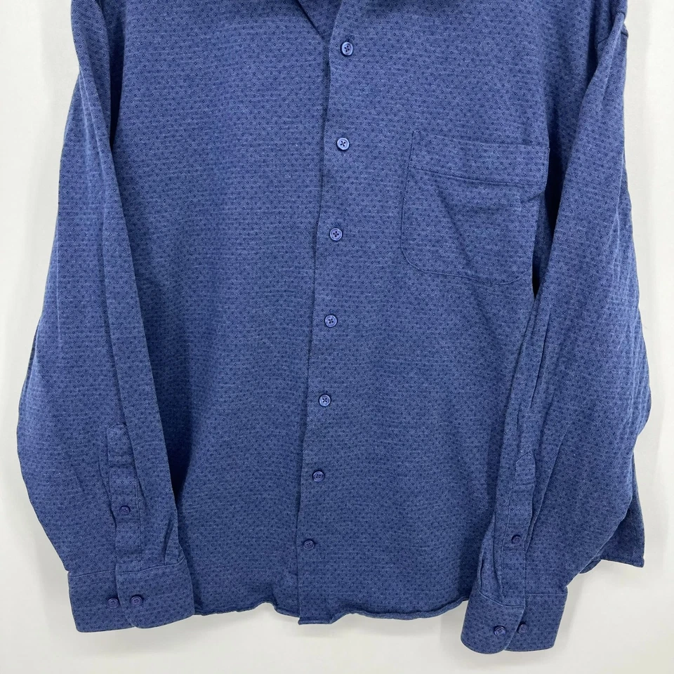 Peter Millar Long Sleeve Button Shirt Men's XL Blue Geometric Print Pocket - Image 3 of 4