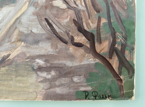 Vintage Russian Gouache Painting of Crimea Signed R.Falk 1952 38x54cm - Picture 5 of 7
