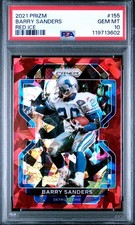 2021 Panini Prizm — RED ICE (pop 17) — Barry Sanders — 💎 MINT PSA 10