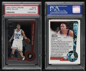 1999-00 Topps Chrome '99 Draft Pick Andre Miller #233 PSA 9 MINT Rookie RC